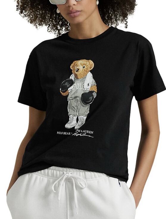 Polo Ralph Lauren Tops - Polo Ralph Lauren Bear Boxing Women’s T-Shirt Black Size XXL NWT